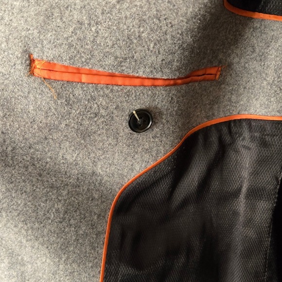 WEATHER REPORT Electric Grandpa Preppy Light Gray Wool Blend Peacoat Jacket Coat - Picture 6 of 11